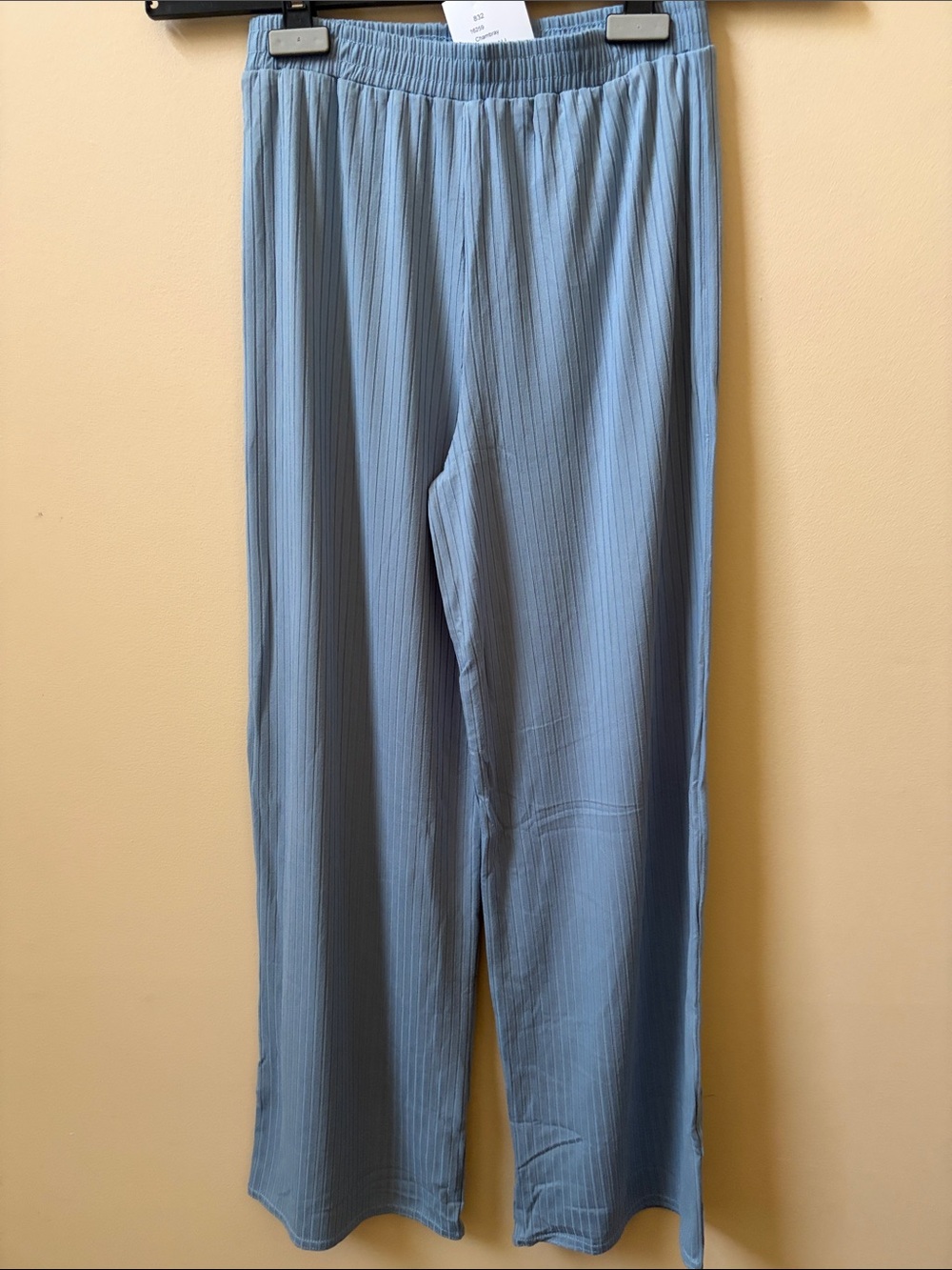 Ribbed Lounge Pajama Pants in Light Blue
